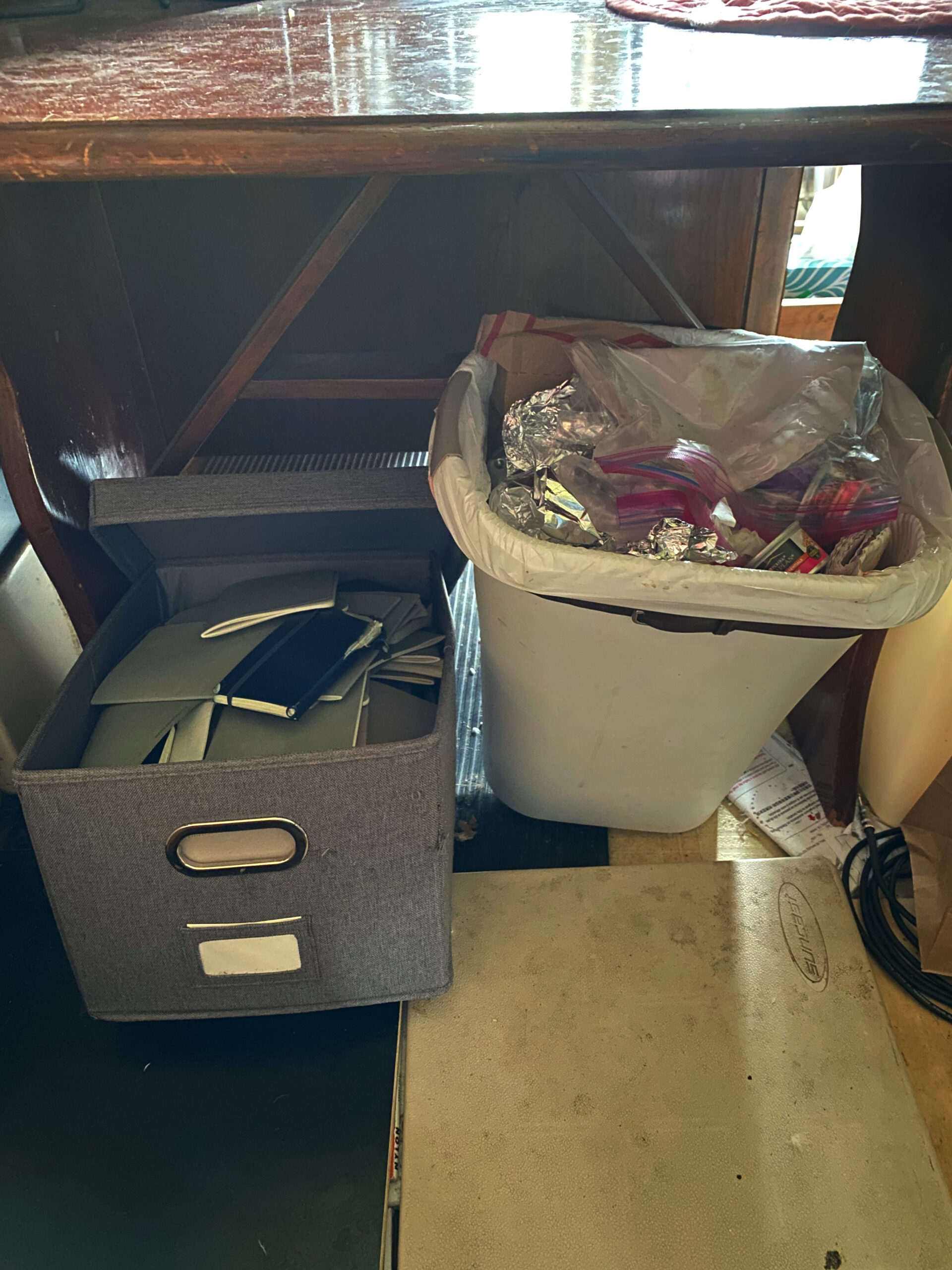 Where filled journals and notebooks go, ultimately. 