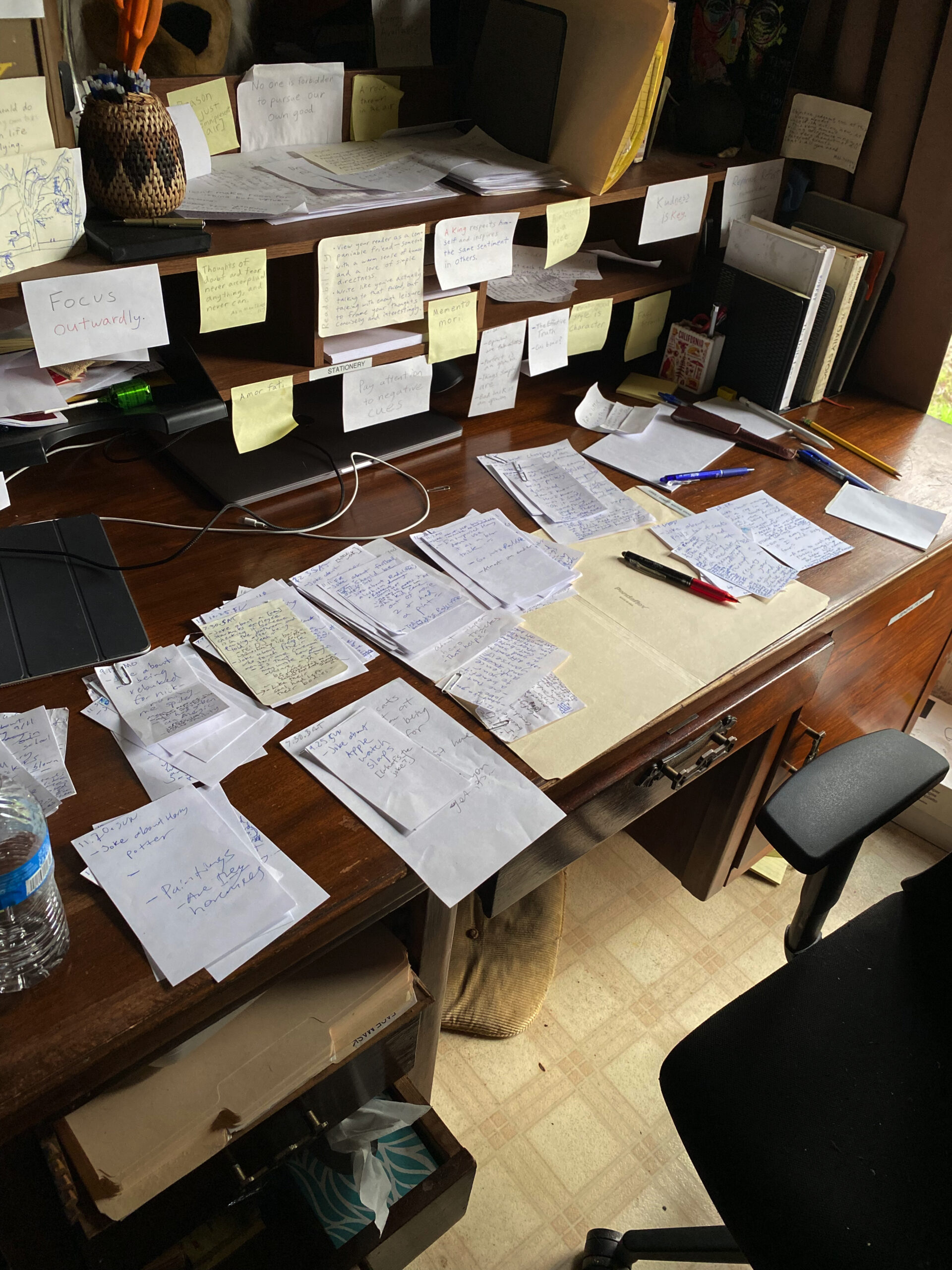 Joke writing in action.